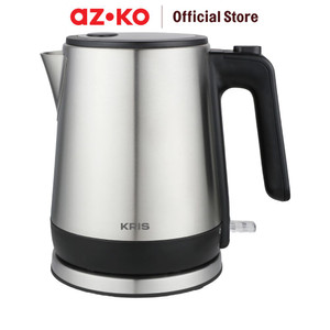 [EZO.0800552] AZKO Kris 800 ml Teko Listrik Stainless Steel 800 watt - Hitam ceret food grade ketel air elektrik electric kettle wadah masak air