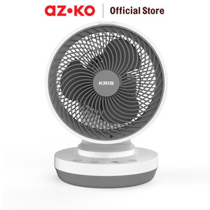 [EZO.0800558] AZKO Kris 9 inci Kipas Angin Meja Dengan Timer - Putih/Abu-Abu desk fan penyejuk ruangan kipas baling-baling