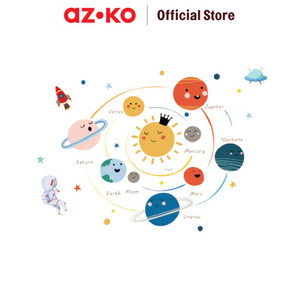 [EZO.0800561] AZKO Forhom Stiker Dinding Planets wall sticker dekorasi rumah tempel hiasan tembok motif home interior decoration