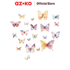 [EZO.0800575] AZKO Forhom 40X60 cm Stiker Dinding Butterflies wall sticker dekorasi rumah tempel hiasan tembok motif home interior decoration