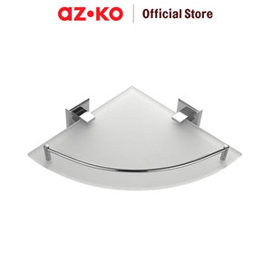 [EZO.0800579] AZKO Acroz Rak Dinding Sudut Kamar Mandi Kaca Classic decorative wall shelf rak tembok serbaguna ambalan dinding minimalis furniture indoor rumah