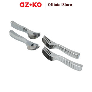 [EZO.0800580] AZKO Kris Set 20 Pcs Garpu Kue Sekali Pakai - Silver cake fork food grade tusukan pastry peralatan makan sekali pakai perlengkapan dapur kitchen utensils