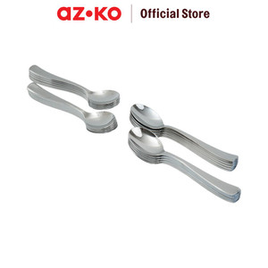 [EZO.0800582] AZKO Kris Set 20 Pcs Sendok Makan Sekali Pakai - Silver table spoon food grade eating utensil sendok makan peralatan makan sekali pakai