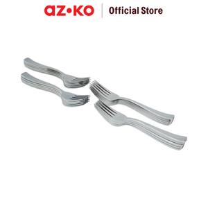 [EZO.0800583] AZKO Kris Set 20 Pcs Garpu Makan Sekali Pakai - Silver table fork food grade eating utensil penusuk makanan peralatan makan