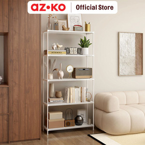 [EZO.0800585] AZKO Masterspace 90X30X180 cm Rak Besi 5 Tingkat Perforated - Putih Storage Rack Metal Tempat Penyimpanan Serbaguna Rak Barang Organizer Gudang