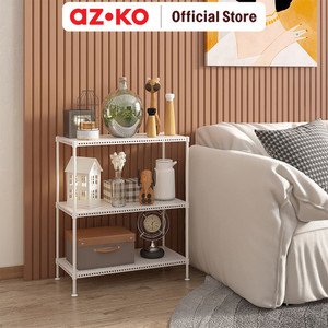 [EZO.0800586] AZKO Masterspace 60X30X70 cm Rak Besi 3 Tingkat Perforated - Putih Storage Rack Metal Tempat Penyimpanan Serbaguna Rak Barang Organizer Gudang