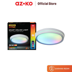 [EZO.0800592] AZKO Krisbow Sync Smart Lampu Langit-Langit 36 watt Rgbw - Multi Color Lampu Plafon Ruang Tamu Kamar Tidur Ceiling Light Pendant Lamp Home Decoration Penerangan Rumah Dekorasi Interior