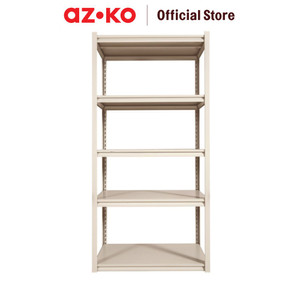 [EZO.0800593] AZKO Masterspace Urban Rak Besi 5 Tingkat 90X45X183 cm - Krem Beige Storage Rack Metal Tempat Penyimpanan Serbaguna Rak Barang Organizer Gudang