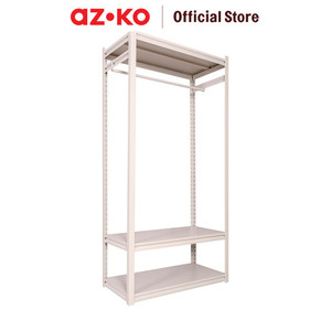 [EZO.0800597] AZKO Masterspace Urban Rak Besi 3 Tingkat 90X45X183 cm - Krem Storage Rack Metal Tempat Penyimpanan Serbaguna Rak Barang Organizer Gudang