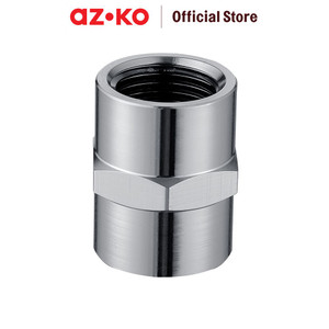 [EZO.0800600] AZKO Fosa 1/2 inci Sambungan Pipa Drat Dalam Stainless Steel - Silver Socket Female Perlengkapan Ledeng Peralatan Rumah Tangga