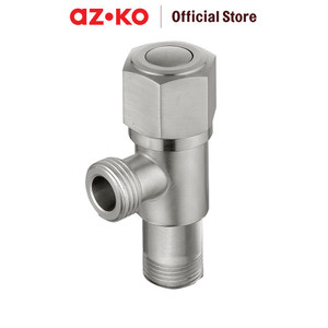 [EZO.0800601] AZKO Fosa 1/2 inci Stop Keran Shower Stainless Steel - Silver Kran Air Kamar Mandi Keran Shower Bak Mandi Keran Air Kamar Mandi Bathroom Tools