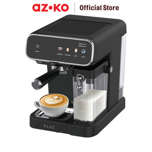 [EZO.0800614] AZKO Klaz 1.2 ltr Espresso Maker Dengan Milk Frother - Hitam Mesin Pembuat Kopi Peralatan Minum Espresso Machine