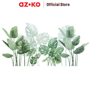 [EZO.0800618] AZKO Forhom 60X32 cm Stiker Dinding Tropical Plants - Hijau Wall Sticker Dekorasi Rumah Tempel Hiasan Tembok Motif Home Interior Decoration