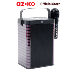 [EZO.0800619] AZKO Sovox Speaker Karaoke Bluetooth Led 1 Mic - Hitam Perangkat Elektronik Spiker Audio Electronic