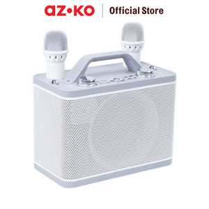 [EZO.0800624] AZKO Sovox Speaker Karaoke Bluetooth 2 Mic - Putih Perangkat Elektronik Spiker Audio Electronic