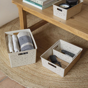 [EZO.0800639] AZKO Stora Keranjang Penyimpanan Ecohome Terra Storage Basket Kotak Penyimpanan Serbaguna Bin Organizer Tempat Simpan Barang