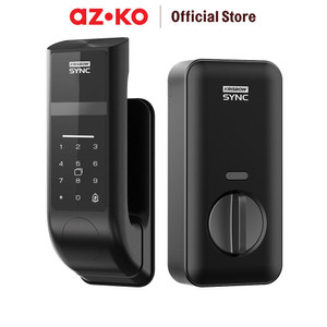[EZO.0800666] AZKO Krisbow Sync Smart Alpha Digital Door Lock Deadbolt - Hitam Gagang Pintu Pintar Digital Kunci Handle Pintu Pintar Smart Door Lock Keamanan Rumah