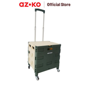 [EZO.0800672] AZKO Maxbuilt Troli Lipat Portable 4 Roda 25 kg - Hijau Alat Pengangkut Barang Dengan Roda Wheels Cart Troli Kardus Box Perlengkapan Industri