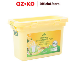 [EZO.0800676] AZKO Glint Set 25 Pcs Lemon Zest Sabun Kapsul Mesin Cuci Piring - Kuning Eating Utensils Liquid Cleaner Sabun Cuci Piring Penghilang Noda Piring Gelas Mug Mangkuk Pembersih Peralatan Makan