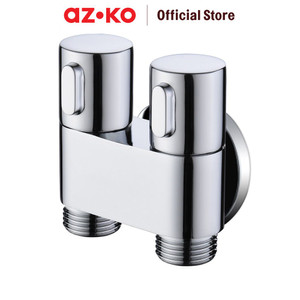 [EZO.0800677] AZKO Acroz Keran Stop Valve Ss001 - Silver Chrome Stop Valve Faucet Kran Air Perlengkapan Dapur