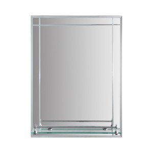 [EZO.0800693] AZKO Fosa Cermin Dinding Kamar Mandi Dengan Rak Bevel Carved 5 mm Bathroom Wall Mirror Rak Cermin Tembok Aksesori Kamar Mandi Furniture Rumah