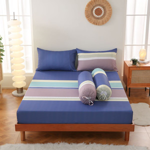 [EZO.0800707] AZKO Sleeplite Set Seprai Microfiber Stripe Sky Sprei Motif Seprai Aesthetic Seprei Sheet Set Bed Sheet Aksesoris Tempat Tidur Set Sarung Bantal Sarung Guling