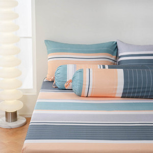 [EZO.0800712] AZKO Sleeplite Set Seprai Microfiber Stripe Joel Sprei Motif Seprai Aesthetic Seprei Sheet Set Bed Sheet Aksesoris Tempat Tidur Set Sarung Bantal Sarung Guling