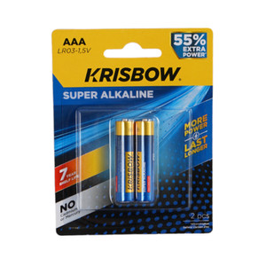 [EZO.0800737] AZKO Krisbow Baterai Super Alkaline AAA Batre Cadangan Batre Battery Bateray Peralatan Elektronik