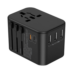 [EZO.0800743] AZKO Krisbow Steker Travel Adaptor Type-C Qc Universal Socket Electric Socket Peralatan Elektronik