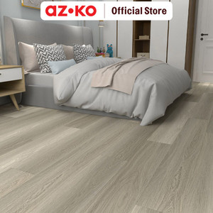 [EZO.0800756] AZKO Krisfloor 122X18X0.4 cm Lantai Parket Spc - Abu-Abu Oak Lantai Kayu Laminate Lantai Motif Kayu Pelapis Lantai