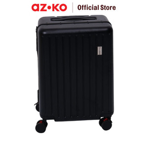 [EZO.0800763] AZKO Luggo 20 inci Ride On Koper Anak Pc & Aluminium Tsa Lock - Hitam Hardcase Luggage Koper Kabin Dengan Tsa Tas Jalan-Jalan Travel Bag Tas Roda