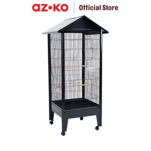 [EZO.0800777] AZKO Cavea 60X60X163 cm Kandang Burung - Hitam Rumah Burung Sangkar Burung Besi Bird Cage Kebutuhan Hewan Peliharaan