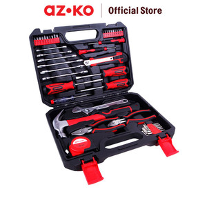 [EZO.0800797] AZKO Maxbuilt Set 46 Pcs Perkakas Rumah Tangga - Merah Set Tool Kit Hand Tool Perkakas Rumahan