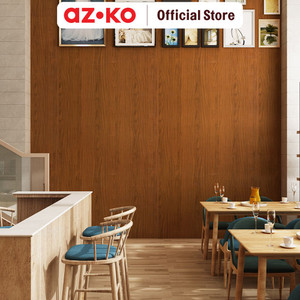 [EZO.0800828] AZKO Forhom 60X300 cm Panel Dinding Roll Motif Kayu - Dark Oak Wallpanel Pelapis Dinding Interior Dinding Indoor