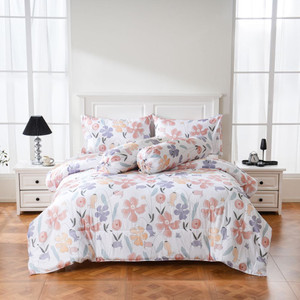 [EZO.0800833] AZKO Sleeplite Seprai Microfiber Flower Rory Sprei Motif Seprai Aesthetic Seprei Sheet Set Bed Sheet Aksesoris Tempat Tidur Set Sarung Bantal Sarung Guling