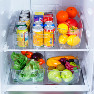 [EZO.0800866] AZKO Stora Wadah Penyimpanan Kulkas Grinn Fridge Organizer Wadah Penyimpanan Kulkas Refrigerator Can And Bottle Tray
