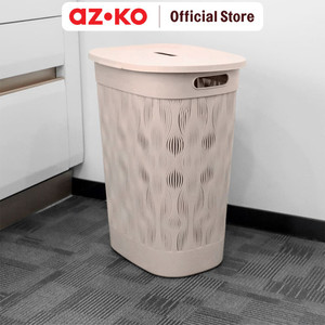 [EZO.0800876] AZKO Stora 44X34.5X57 cm Hamper Keranjang Laundry - Cokelat Tempat Baju Pakaian Kotor Wadah Cucian Laundry Basket Perlengkapan Rumah Tangga