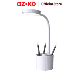 [EZO.0800918] AZKO Eglare Lampu Meja Led Rechargeable Dengan Pen Case - Putih Multifunctional Table Lamp Lampu Baca Dan Belajar Serbaguna Penerangan Kamar Desk Light Study Lamp