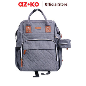 [EZO.0800931] AZKO Kindla Little Blossom Tas Perlengkapan Bayi - Abu-Abu Tas Menyimpan Susu Popok Tas Anak Bayi Untuk Bepergian Perlengkapan Bayi