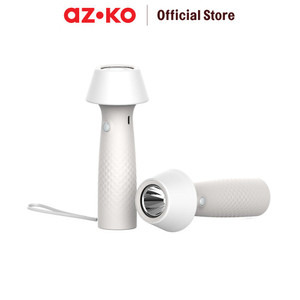 [EZO.0800954] AZKO Powerlite Senter Rechargeable Dengan Lampu Meja 2 In 1 - Putih Flashlight Emergency Lamp Lampu Camping Portable Travel Light Lampu Darurat Cadangan