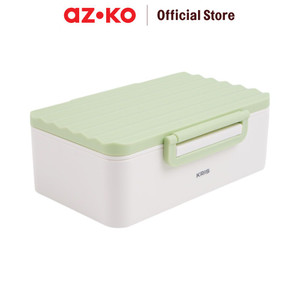 [EZO.0800962] AZKO Kris 1.5 ltr Ziga Kotak Makan - Hijau Lunch Box Food Grade Food Box Kotak Bekal Makan Wadah Makanan