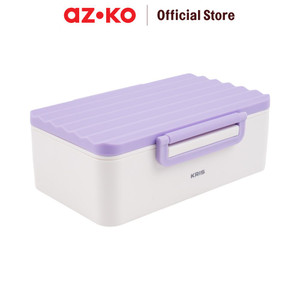 [EZO.0800963] AZKO Kris 1.5 ltr Ziga Kotak Makan - Ungu Lunch Box Food Grade Food Box Kotak Bekal Makan Wadah Makanan