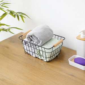[EZO.0800965] AZKO Stora Keranjang Penyimpanan - Hitam Handle Storage Basket Kotak Penyimpanan Serbaguna Bin Organizer Tempat Simpan Barang