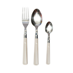 [EZO.0800975] AZKO Delicia Set 12 Pcs Alat Makan - Abu-Abu Muda Set Sendok Garpu Pisau Makan Spoon Fork Peralatan Makan Cutlery Set