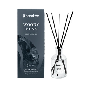 [EZO.0800989] AZKO Breathe 100 ml Reed Diffuser Rattan Sticks Freshener Aromaterapi Pengharum Ruangan Stick Room Fragrance