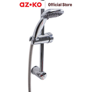 [EZO.0801000] AZKO Fosa 8 cm Set Shower Mandi Slidrail 3F Chrom972 Pancuran Air Mandi Perlengkapan Kamar Mandi Bathroom Tools Set Shower Hand Handle Selang