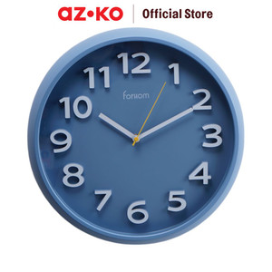 [EZO.0801013] AZKO Forhom 35 cm Olad Jam Dinding Plastik - Biru Wall Clock Jam Tembok Analog Aesthetic Dekorasi Rumah Hiasan Dinding