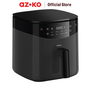 [EZO.0801043] AZKO Kris 3 ltr Air Fryer Digital Touch Screen 800 Watt - Hitam Alat Masak Goreng Pembuat Makanan Penggoreng Tanpa Minyak Elektronik Dapur