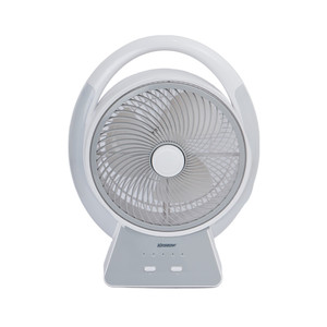[EZO.0801046] AZKO Krisbow 14 inci Kipas Angin Meja Emergency Rechargble - Putih Desk Fan Penyejuk Ruangan Kipas Baling-Baling
