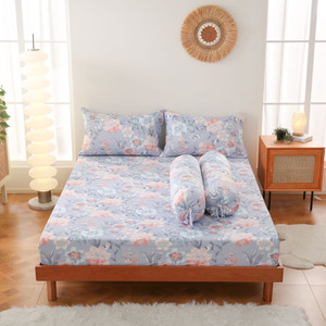 [EZO.0801055] AZKO Sleeplite Set Seprai Microfiber Flower Zoe Sprei Motif Seprai Aesthetic Seprei Sheet Set Bed Sheet Aksesoris Tempat Tidur Set Sarung Bantal Sarung Guling